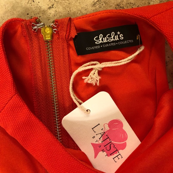 Lulus Orange Front Cutout Bodycon Dress - Picture 2 of 3